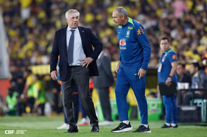 Carlo Ancelotti y Paul Clement en el Ecuador-Brasil