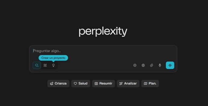 Recurso de la interfaz de chatbot de Perplexity