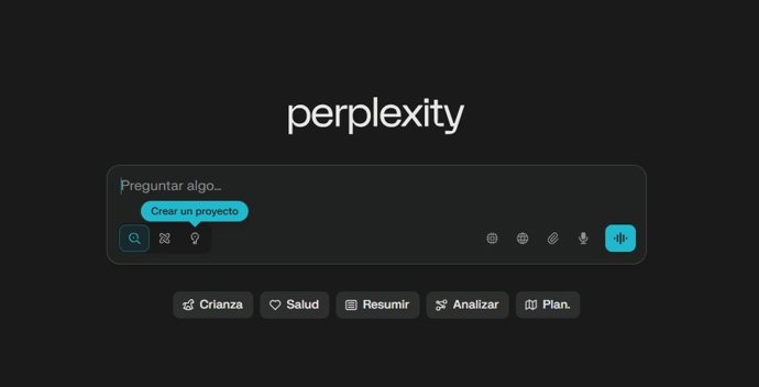 Recurso de interface do chatbot Perplexity
