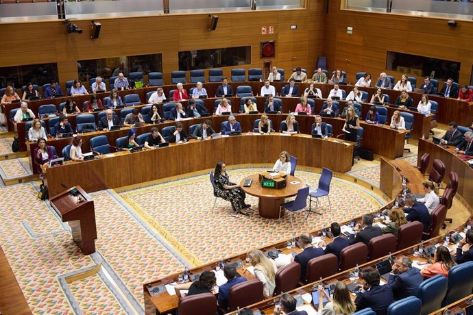 Sesión plenaria en la Asamblea de Madrid, a 5 de junio de 2025, en Madrid (España). 
