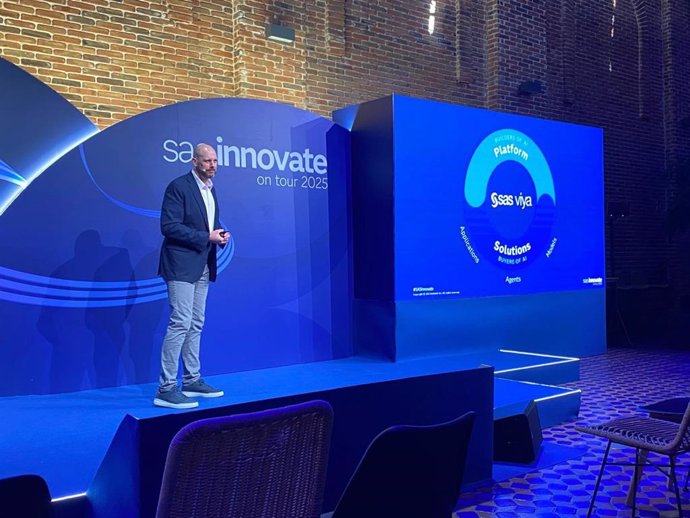 El vicepresidente ejecutivo y director de tecnología de la información de SAS, Jay Upchurch, en SAS Innovate on Tour.