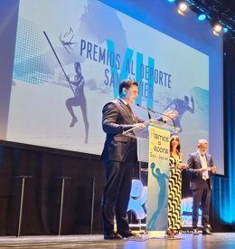 El alcalde, José Miguel Luengo, en la VII Gala del Deporte de San Javier