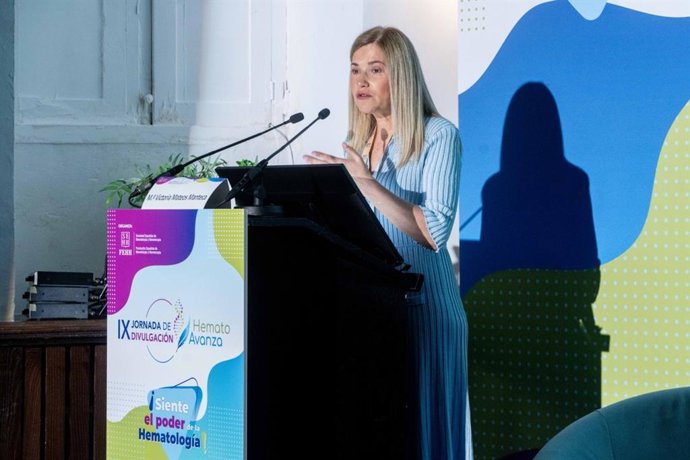 Imagem da presidente da Sociedade Espanhola de Hematologia e Hemoterapia (SEHH), María Victoria Mateos.