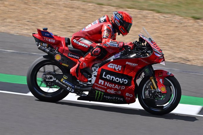 93 MARQUEZ Marc (spa), Ducati Lenovo Team, Desmosedici GP25, action during the 2025 MotoGP Tissot Grand Prix of the United Kingdom on the Silverstone Circuit from May 23 to 25, 2025, in Silverstone, United Kingdom - Photo Studio Milagro / DPPI
