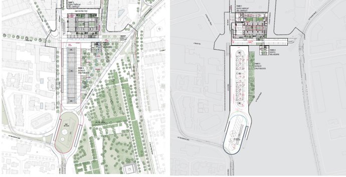 Plano de la futura estación de Reus (Tarragona).