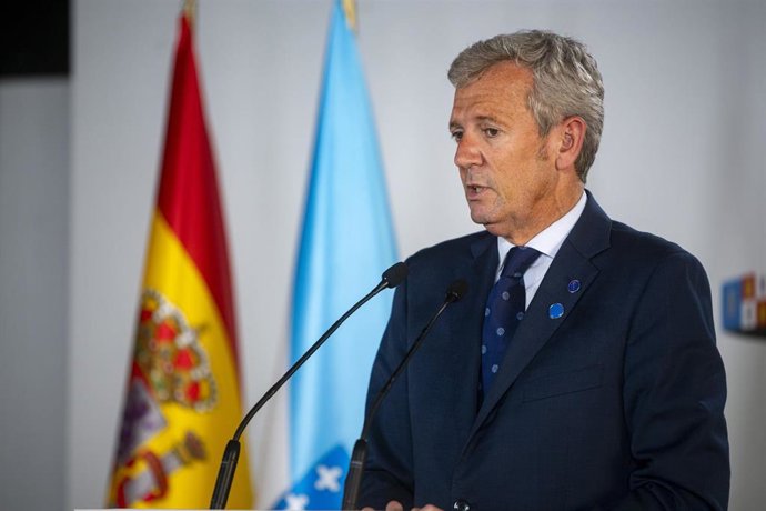 O presidente da Xunta de Galicia, Alfonso Rueda, após a Conferencia de Presidentes. 