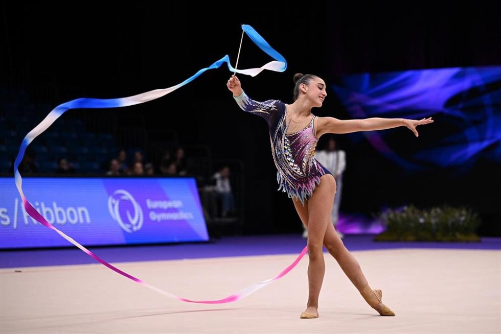 Daniela Picó, en el 41 Campeonato de Europa de gimnasia rítmica.