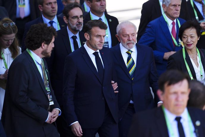 Archivo - Emmanuel Macron y Luiz Inacio Lula da Silva en una imagen de archivo en 2024