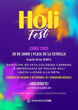 Cartel de Holi Fest.