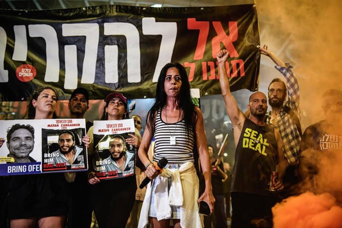 Archivo - Einav Zangauker, madre del rehén Matan Zangauker 