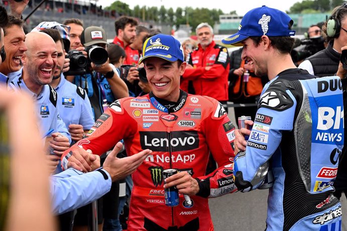 MARQUEZ Marc (spa), Ducati Lenovo Team, Desmosedici GP25, portrait during the 2025 MotoGP Tissot Grand Prix of the United Kingdom on the Silverstone Circuit from May 23 to 25, 2025, in Silverstone, United Kingdom - Photo Studio Milagro / DPPI
