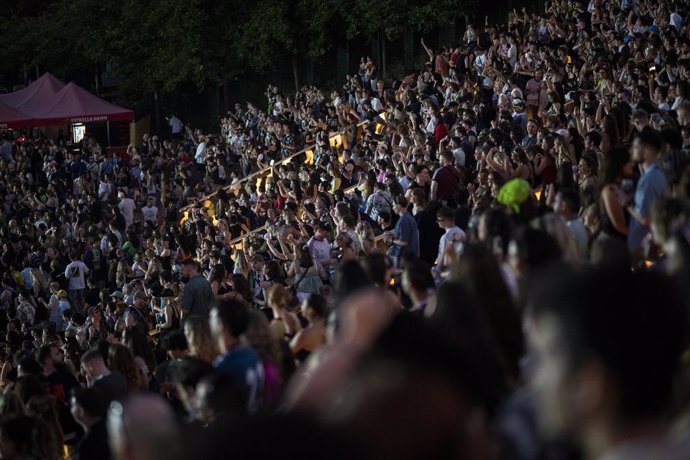 Desenes de persones durant el Primavera Sound, al Parc del Fòrum, a 5 de juny de 2025, a Barcelona