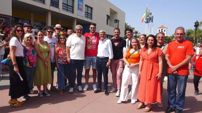 Algunos responsables socialistas en el marco de los actos del Pride en Torremolinos.