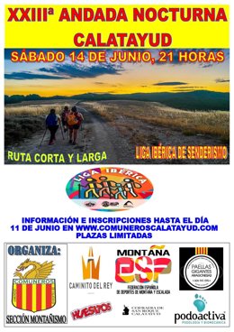 Cartel de la XXII Andada Nocturna Calatayud