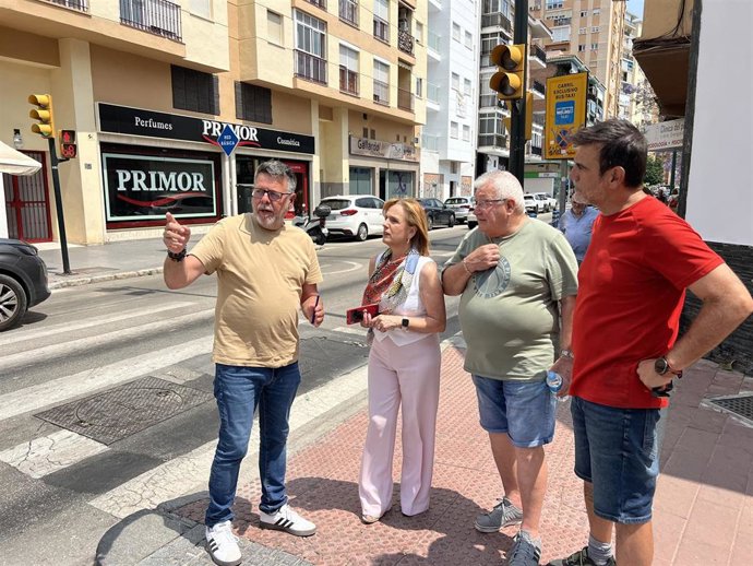 Visita de responsables socialistas al área.