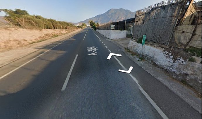 Imagen de la A-358 donde ha ocurrido el suceso.