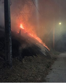 Incendio en el parque de los Moralejos de Cuenca.