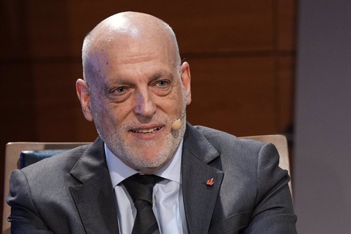 Javier Tebas, President of LaLiga, during the ISDE Sports Convention 2025 celebrated at Centro Cultural Galileo on June 06, 2025 in Madrid, Spain.