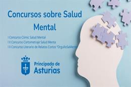 Cartel del concurso sobre salud mental organizado por el Sespa.
