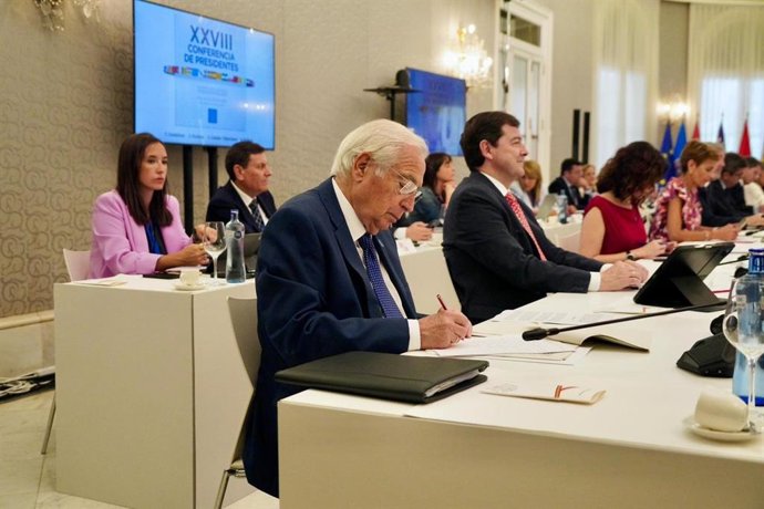 El presidente de Melilla, Juan José Imbroda, en la Conferencia de Presidentes.
