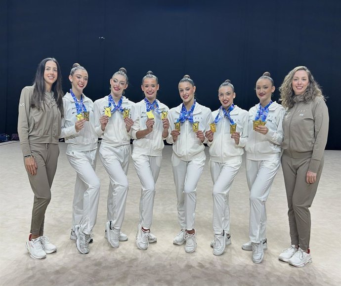 España suma otros dos oros en el Europeo de gimnasia rítmica