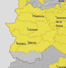 Aviso en Extremadura para el 9 de junio