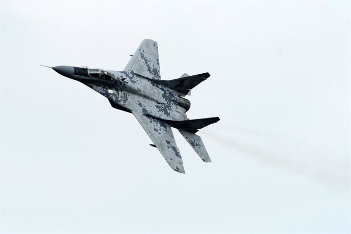 Archivo - September 4, 2010, Sliac, Slovakia: Illustration photo of MiG-29 fighter over Sliac in Slovakia...Slovakia to send 13 MiG-29 fighter jets to Ukraine. Poland has already announced that it will transfer four MiG-29 fighter jets to Ukraine. ..The M