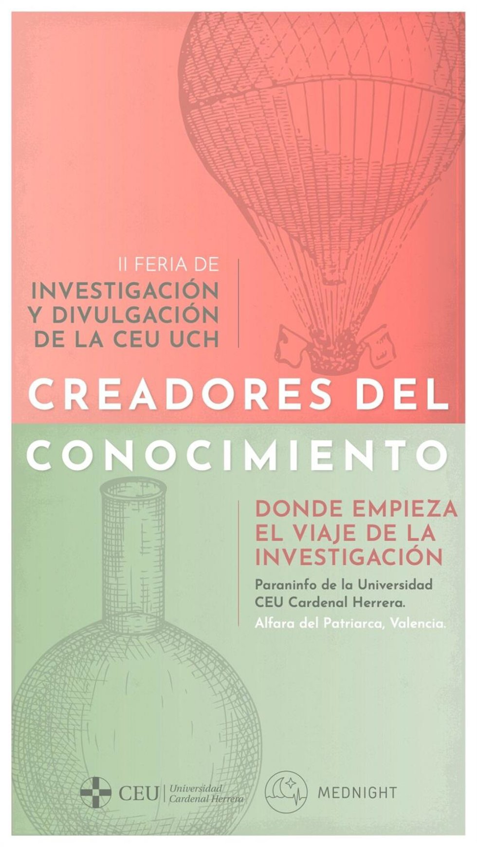 Cartel de la Feria de Investigación y Divulgación Científica "Creadores del conocimiento".