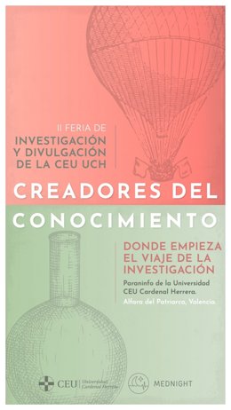 Cartel de la Feria de Investigación y Divulgación Científica "Creadores del conocimiento".