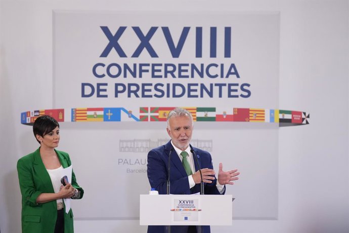 El ministre de Política Territorial i Memòria Democràtica, Ángel Víctor Torres, a la XXVIII Conferència de Presidents