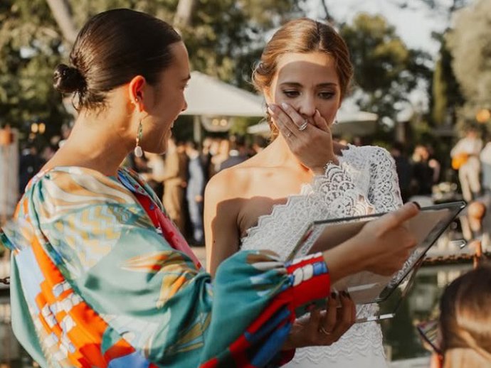 Marta Goenaga, espectacular en su boda con Jaime Lorente