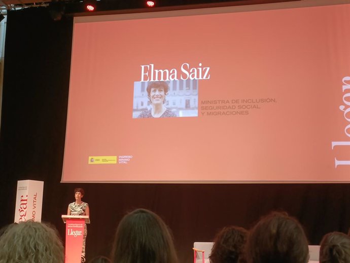 La ministra de Inclusión, Seguridad Social y Migraciones, Elma Saiz.