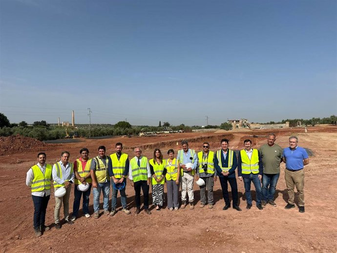 Visita a las obras de la ampliación de la EDAR de Linares.