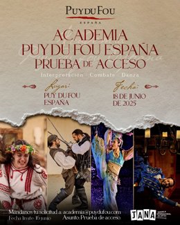 Cartel de la Academia de Puy du Fou.