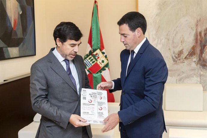 Arriola presenta a Pradales el informe sobre la actividad del banco vasco