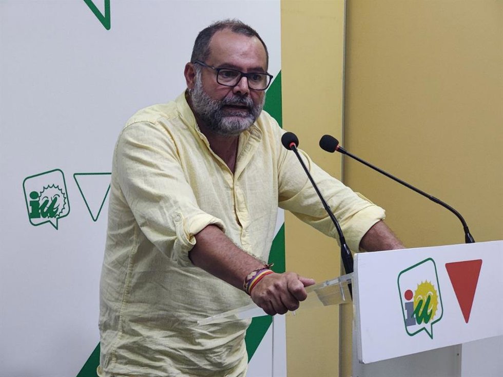 El responsable de Política Institucional de Izquierda Unida Andalucía, Rafael Sánchez Rufo, este lunes
