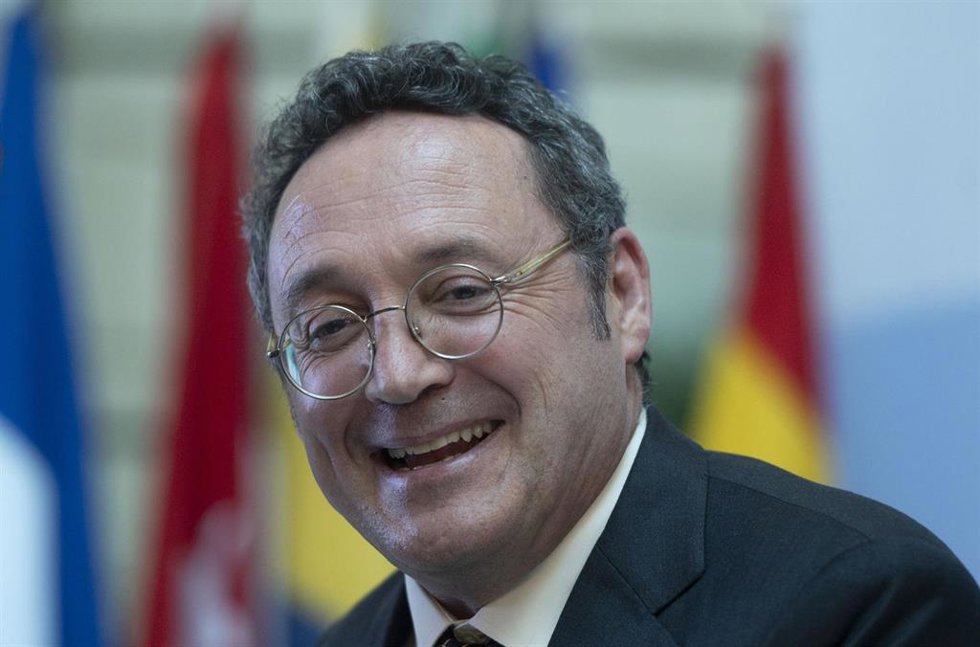 El Fiscal General del Estado, Álvaro García Ortiz, durante la ceremonia de bienvenida a los participantes en la 32 Asamblea General Ordinaria de la Asociación Iberoamericana de Ministerios Públicos (AIAMP), a 28 de mayo de 2025, en Madrid (España). 