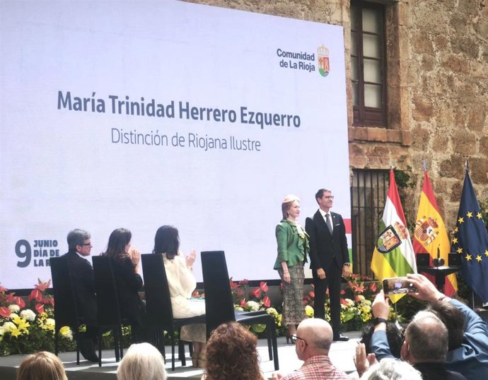 Trinidad Hererro, una Riojana Ilustre 2025 "llena de emociones": "Este día quedará grabado a fuego en mi memoria"