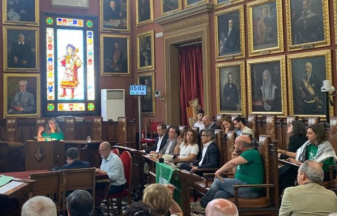 La regidora de MÉS per Palma Neus Truyol interviene en el Debate del Estado de la Ciudad de Palma.