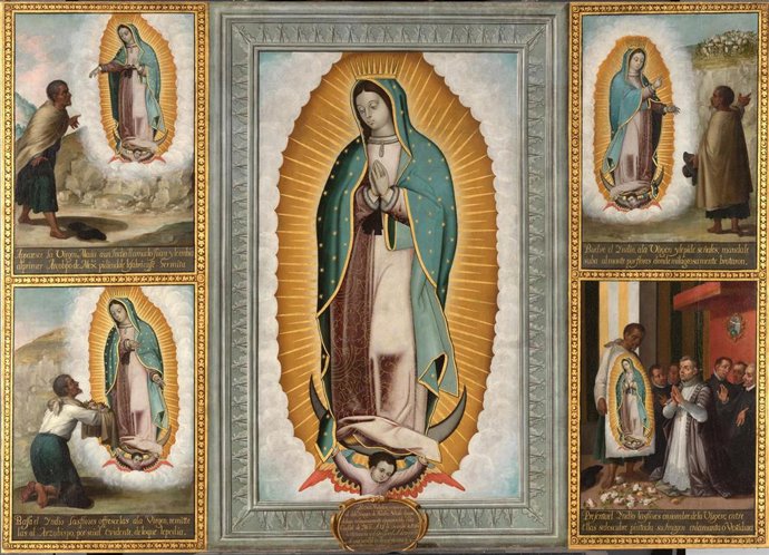 Archivo - Imagen y apariciones de Nuestra Señora de Guadalupe José Juárez (1617-1661) Óleo sobre lienzo 1656 Ágreda (Soria), monasterio de sor Maria Jesús de Ágreda / Image and Apparitions of Our Lady of Guadalupe José Juárez (1617-1661) Oil on canvas 165