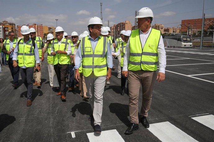 Visita del 'president' Carlos Mazón a las obras de la futura Estación Central de Alicante