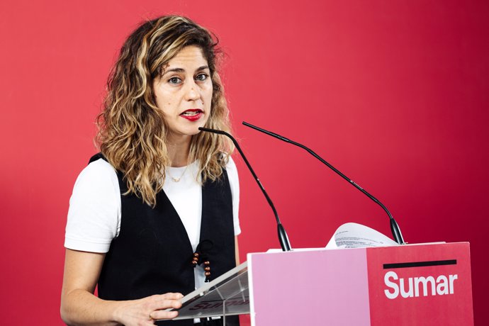 Archivo - La secretària d'Organització de Sumar, Lara Hernández
