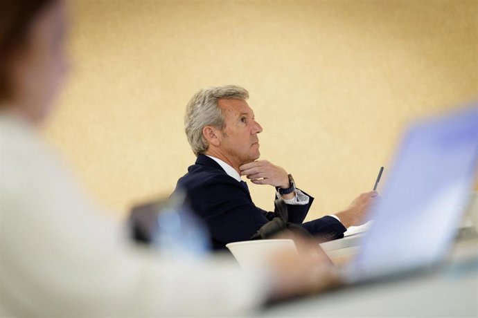 El presidente de la Xunta, Alfonso Rueda, después del Consello