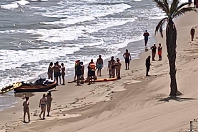 Un momento del rescate