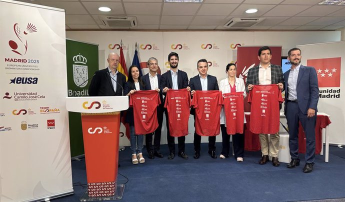 Más de 150 universitarios de 16 países participarán en el Europeo de bádminton organizado por la UCJC, que ha sido presentado este lunes en el CSD.