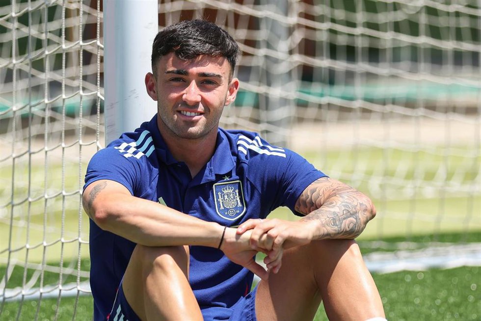 El atacante de la selección española sub-21 Alberto Moleiro.