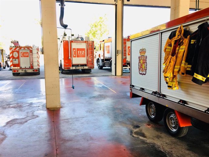 Archivo - Interior del Parque de Bomberos de Jaén/Archivo