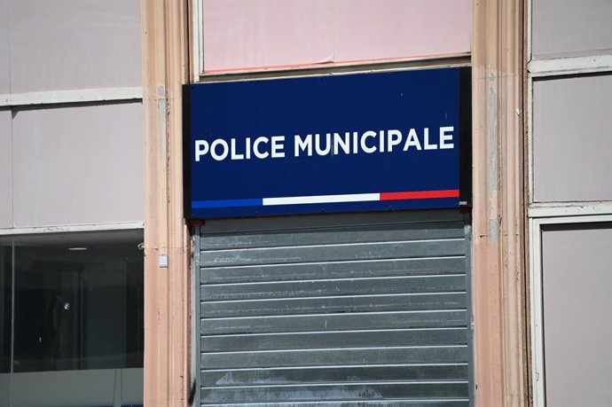 June 1, 2025, Marseille, France: View of the entrance to the new municipal police station with 24 officers located at 42 Canebière that has been set up in collaboration with the Noailles police station.