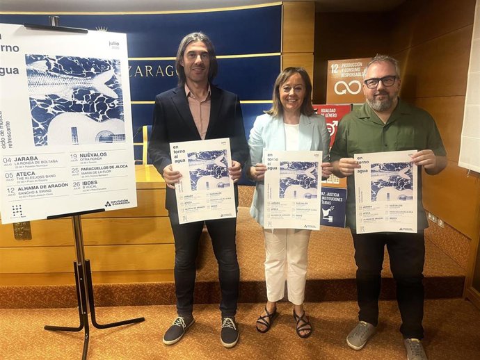 Presentación del ciclo 'En torno al agua', en la sala de prensa de la DPZ.