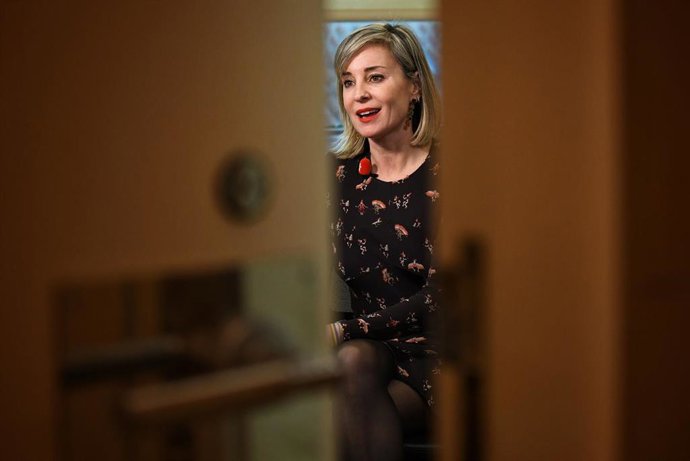 Archivo - La portavoz de Sumar en el Congreso, Verónica Martínez Barbero, durante una entrevista para Europa Press, a 20 de diciembre de 2024, en Madrid (España). 